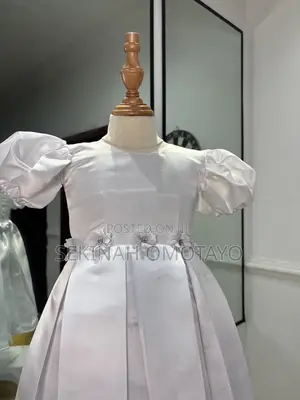 Beautiful White Satin Dress - 3-5Y