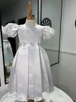 Beautiful White Satin Dress - 3-5Y - 3