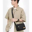Multi-Layered Canvas Zipper Crossbody Shoulder Messenger Business Bag - 4