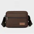 Multi-Layered Canvas Zipper Crossbody Shoulder Messenger Business Bag - 5