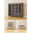 12 Compartment 4-Door Dustproof Fabric Wardrobe - 2
