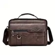 Men's Retro Large Capacity PU Leather Casual Bag - 1