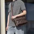 Men's Retro Large Capacity PU Leather Casual Bag - 2