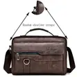 Men's Retro Large Capacity PU Leather Casual Bag - 3