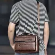 Men's Retro Large Capacity PU Leather Casual Bag - 4