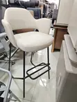 Ingantacciyar Bar Stool ta Fata - Baki, Cream, Brown - 2