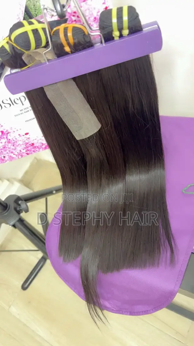Human Hair Bone Straight Bundles & Wigs - 1