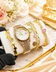 Luxury Ladies Watch Set - White Ceramic Case - 5
