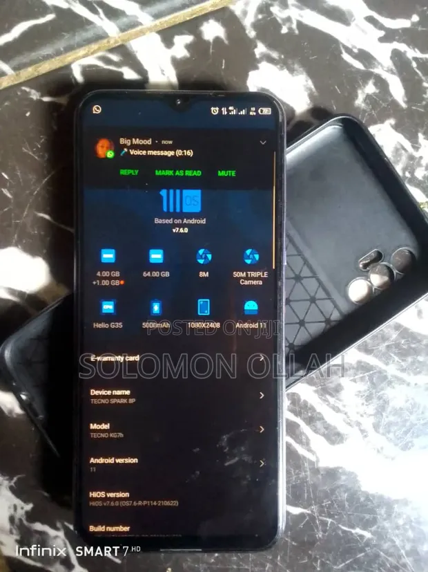 Tecno Pop 8 64GB Rose Gold - 1