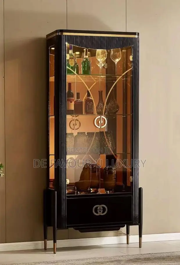 Modern Wine Bar with LED Lights - 1