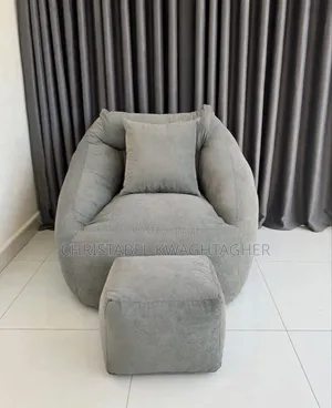 Luxury 3-in-1 Beanbag Set with Pillow & Footrest
