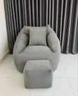 Luxury 3-in-1 Beanbag Set with Pillow & Footrest - 2