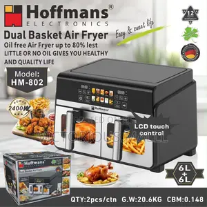 Hoffman 12L Dual Basket Air Fryer (Model 802)