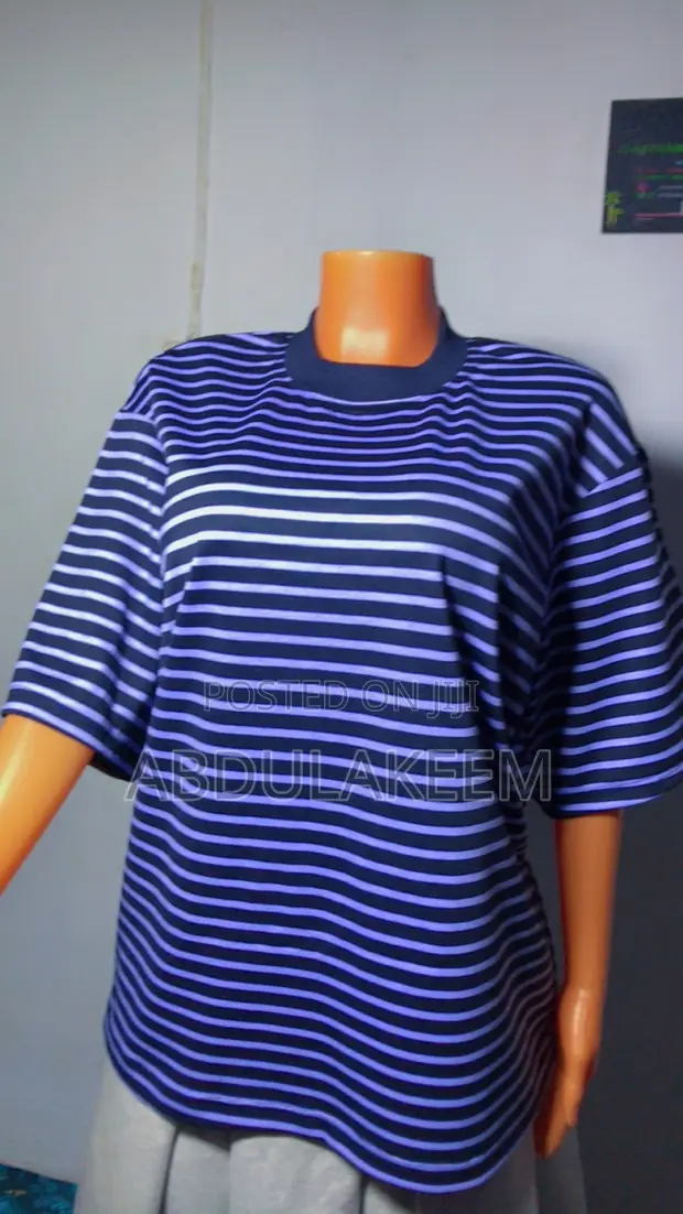 AbdulAkeem Handmade Stripe Round Neck T-Shirt - 1