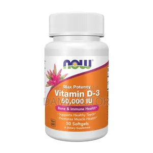 NOW Max Potency Vitamin D3 50,000 IU (50 Softgels)