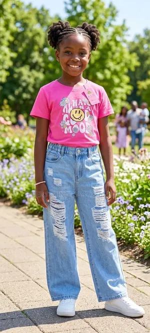 Angel Girls 2-Piece Cotton & Denim Set (6-9Y to 16)