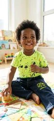 Angel Boys 2-Piece Cotton & Denim Kayi Set - 4