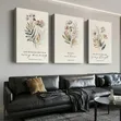 3 Pcs Christian Flower Wall Art - 1