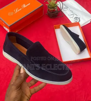 High Quality Loro Piana Suede Slip-On Shoes (Men's Loafers)