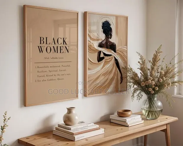 Art Print Set: Black Women Definition & Abstract Portrait - 1