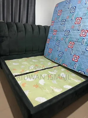 6x6 Bed Frame and Mattress - Used