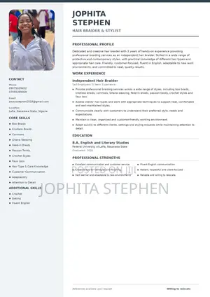 Jophita - Hair Stylist