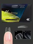Transparent Soft Gel Nail Extensions - 120 Guda, 12 Girma - 1