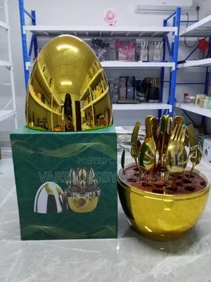 24pcs Luxury Egg Shape Cutlery Set