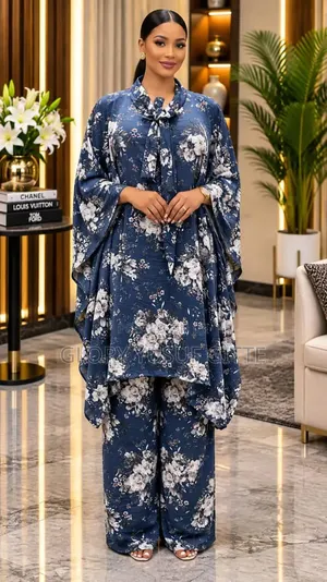 Adire Silk Floor-Length Dress