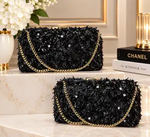 Bags 4 U Multicolor Party Purse with Long Chain