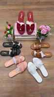 Akube Ladies Multicolor Leather Slippers - Size 42 - 3