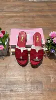 Akube Ladies Multicolor Leather Slippers - Size 42 - 4