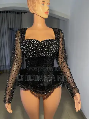 Premium Velvet Blouse - Black