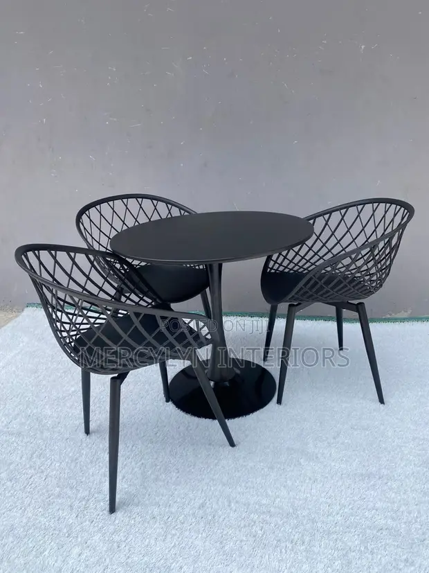 3 Seater Round Dining Set - Sabon Abu - 1