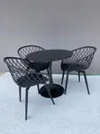 3 Seater Round Dining Set - Sabon Abu - 1