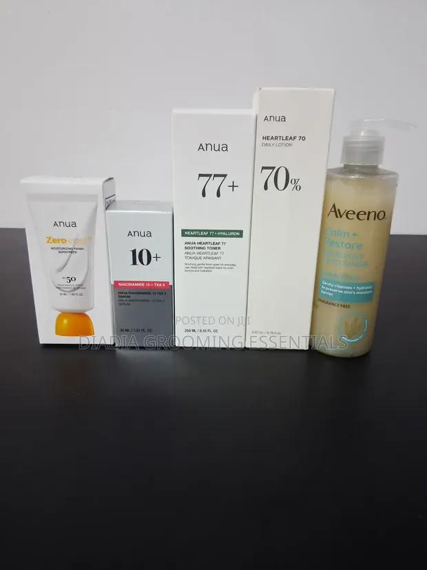 Anua Skincare Bundle with Free Aveeno Cleanser - 1