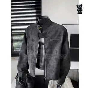 Jaket Bomba Na Maza Na Suede Mai Kyau