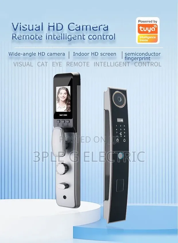 Modern Indoor Smart Door Lock - Black - 1