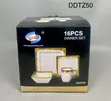 16pcs Square Dinner Set with Gold Trim - 1