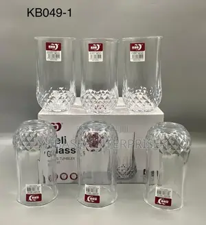 Set of 6 Quality Glass Cups