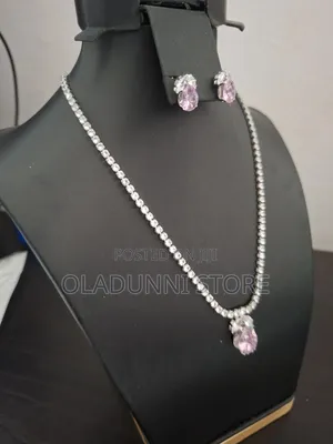 Pink Zirconia Jewelry Set