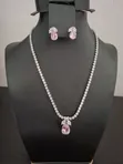 Pink Zirconia Jewelry Set - 2