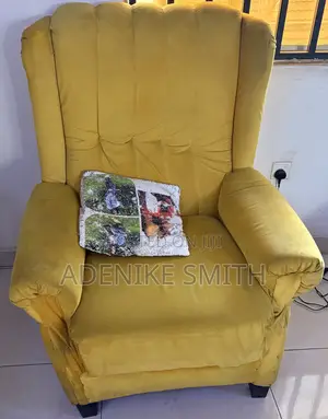 Used L-Shape Chair with Yellow Accent Chair