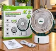 IWIN 8-Inch Fan Mai Sake Yin Caji tare da LED – Mai Haɗaka da Rana - 2