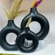 Set of 3 Non-Breakable Plastic Nordic Vases with Pampas Flowers - 2