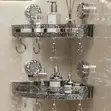 Transparent Waterproof Corner Rack with Hooks - 1