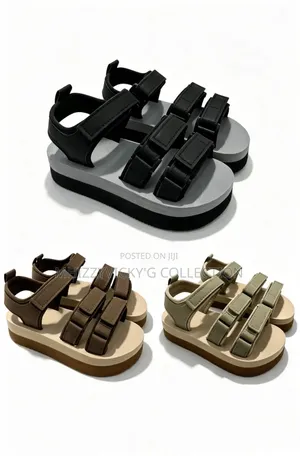 Girls' Velcro Triple-Strap Platform Sandals