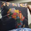 Vintage Style African Map Throw Pillows - 2