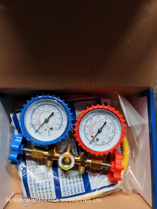 Brand New Brass Manifold Gauge Set - 1