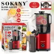 Sokany SK-01009 800W Slow Juicer - Sabon Abu - 2